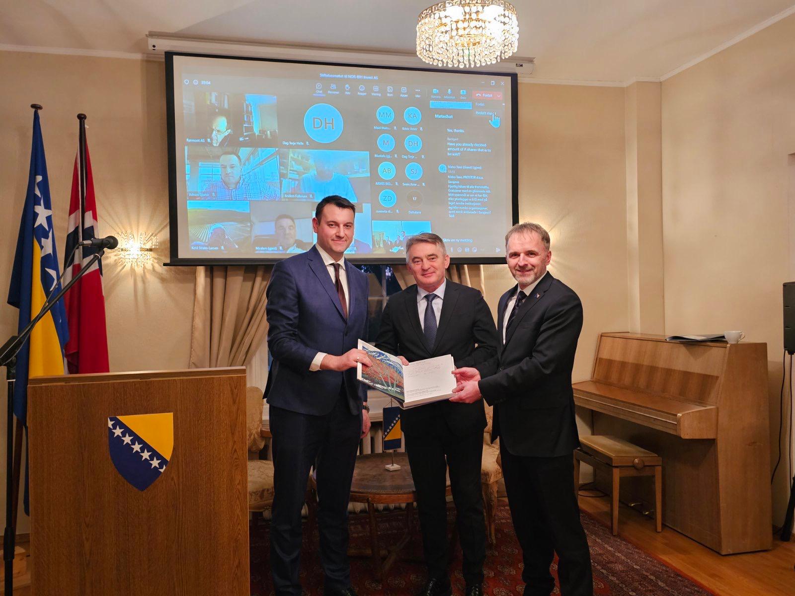 Read more about the article NBHK founded NOR-BIH Invest AS in the presence of Željko Komšić